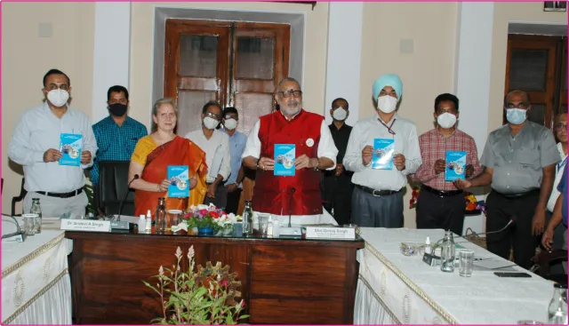 Dignitaries releasing the Compendium of Rural Technologies at CSIR-CFTRI