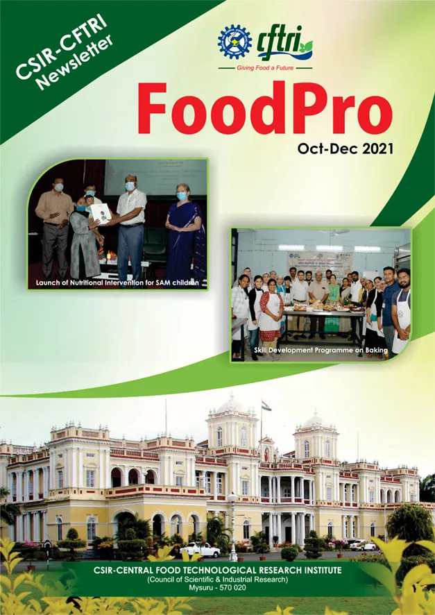 Cover of FoodPro, the CSIR-CFTRI newsletter, October-December 2021
